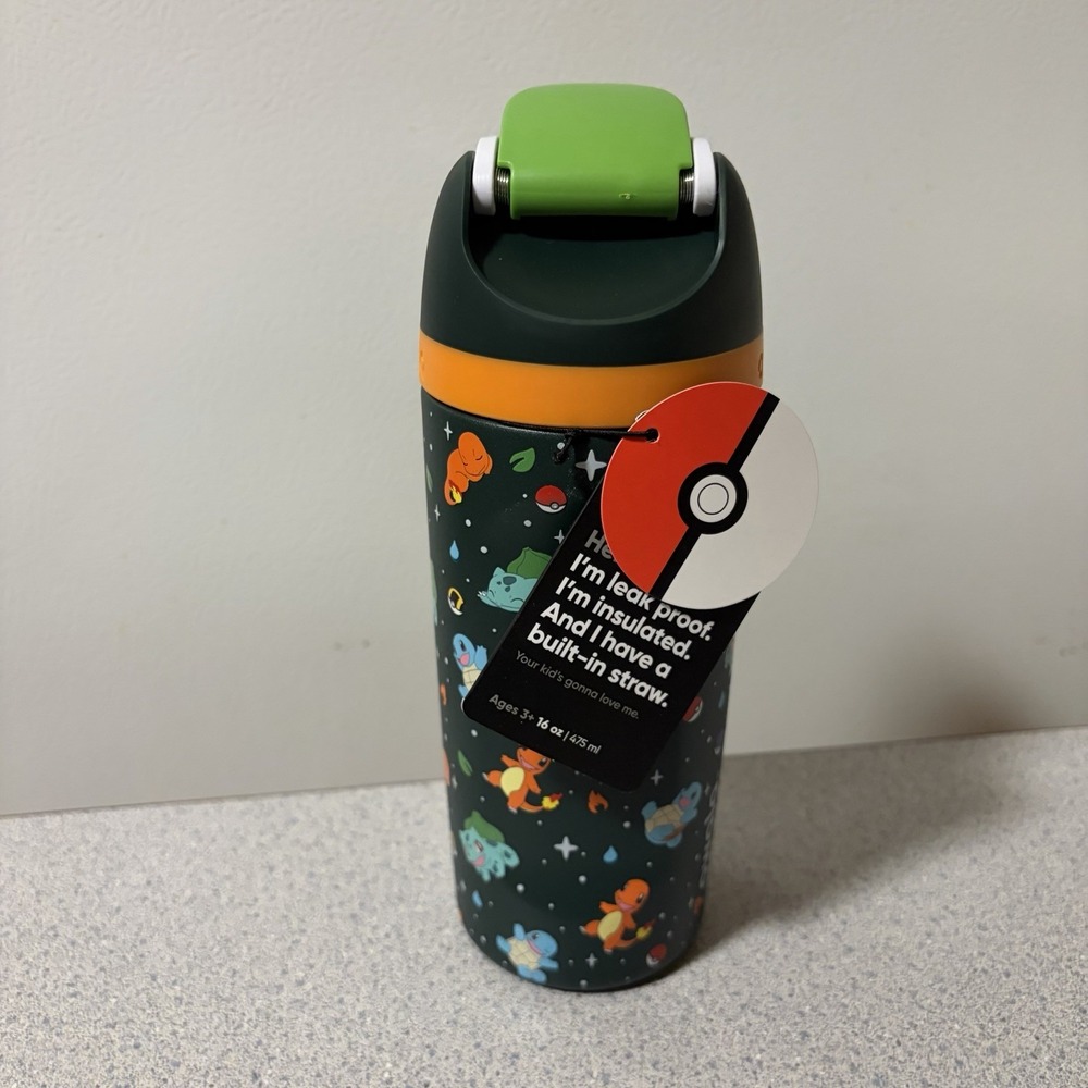Pokemon x Owala FreeSip Water Bottle 16 Oz Kanto Region First Partners NEW